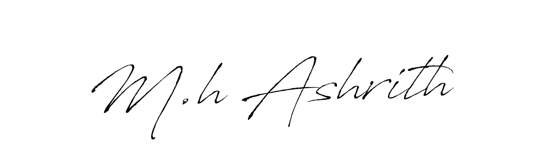 Design your own signature with our free online signature maker. With this signature software, you can create a handwritten (Antro_Vectra) signature for name M.h Ashrith. M.h Ashrith signature style 6 images and pictures png