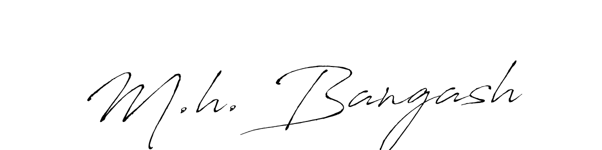 Make a beautiful signature design for name M.h. Bangash. With this signature (Antro_Vectra) style, you can create a handwritten signature for free. M.h. Bangash signature style 6 images and pictures png