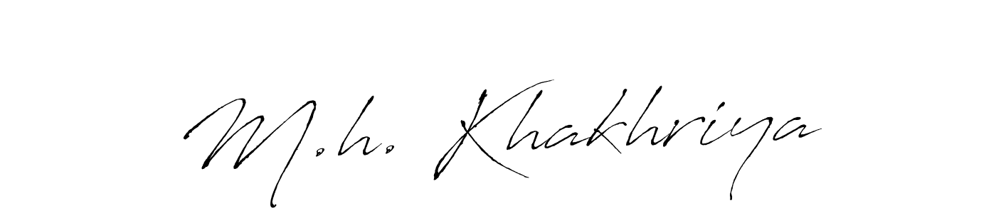Also we have M.h. Khakhriya name is the best signature style. Create professional handwritten signature collection using Antro_Vectra autograph style. M.h. Khakhriya signature style 6 images and pictures png