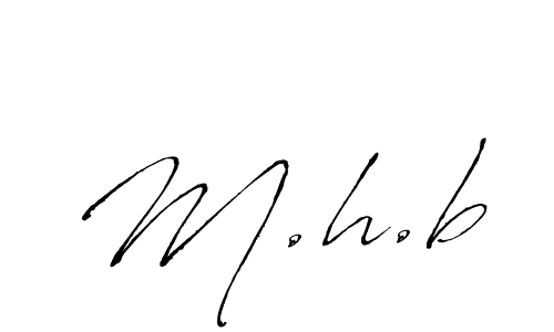 How to make M.h.b signature? Antro_Vectra is a professional autograph style. Create handwritten signature for M.h.b name. M.h.b signature style 6 images and pictures png