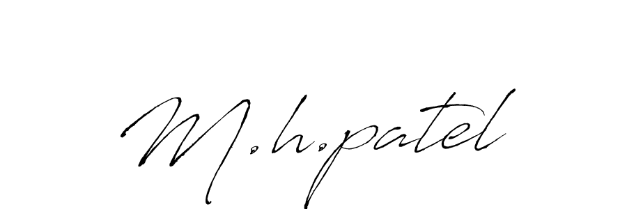 Use a signature maker to create a handwritten signature online. With this signature software, you can design (Antro_Vectra) your own signature for name M.h.patel. M.h.patel signature style 6 images and pictures png