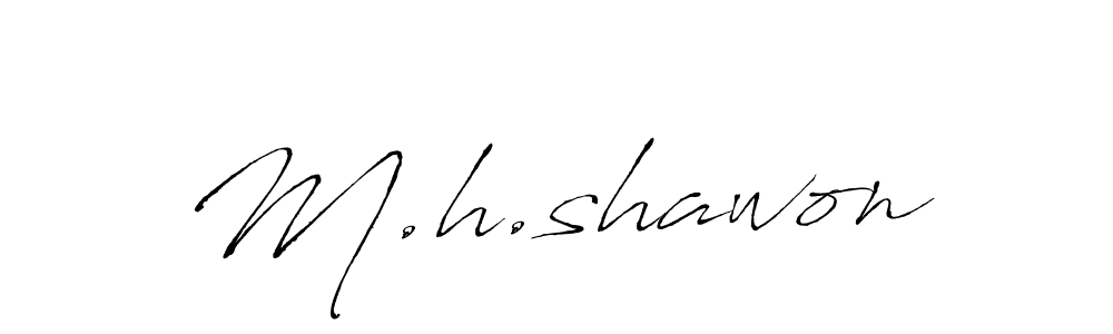 How to make M.h.shawon signature? Antro_Vectra is a professional autograph style. Create handwritten signature for M.h.shawon name. M.h.shawon signature style 6 images and pictures png