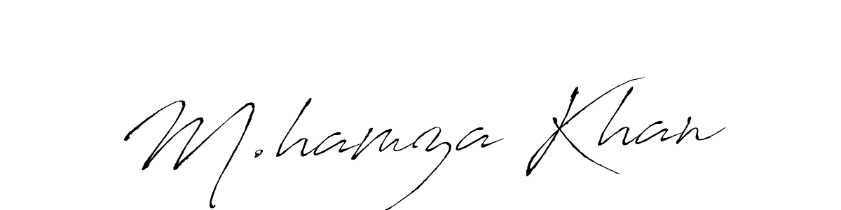 Design your own signature with our free online signature maker. With this signature software, you can create a handwritten (Antro_Vectra) signature for name M.hamza Khan. M.hamza Khan signature style 6 images and pictures png