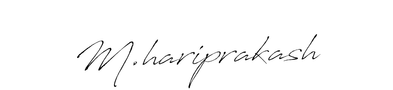 Make a beautiful signature design for name M.hariprakash. With this signature (Antro_Vectra) style, you can create a handwritten signature for free. M.hariprakash signature style 6 images and pictures png