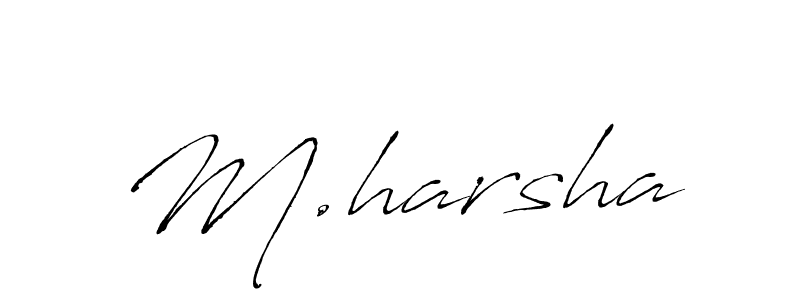 How to make M.harsha signature? Antro_Vectra is a professional autograph style. Create handwritten signature for M.harsha name. M.harsha signature style 6 images and pictures png