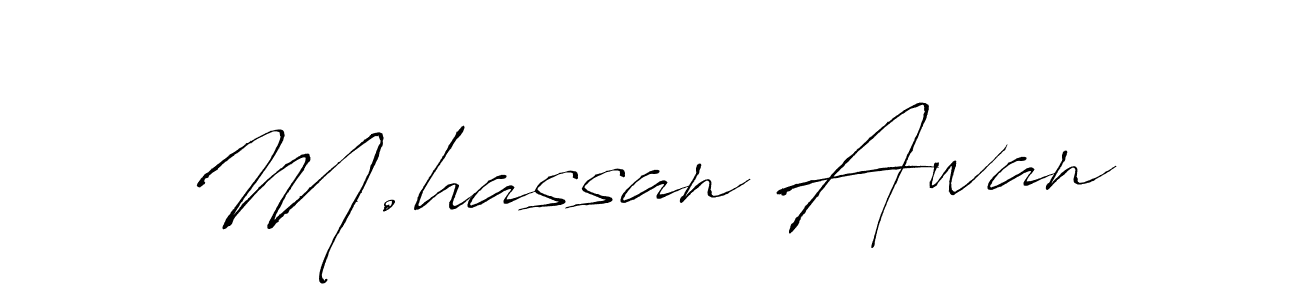 Design your own signature with our free online signature maker. With this signature software, you can create a handwritten (Antro_Vectra) signature for name M.hassan Awan. M.hassan Awan signature style 6 images and pictures png