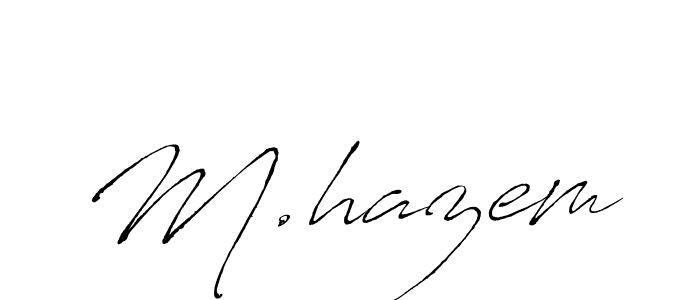 Create a beautiful signature design for name M.hazem. With this signature (Antro_Vectra) fonts, you can make a handwritten signature for free. M.hazem signature style 6 images and pictures png