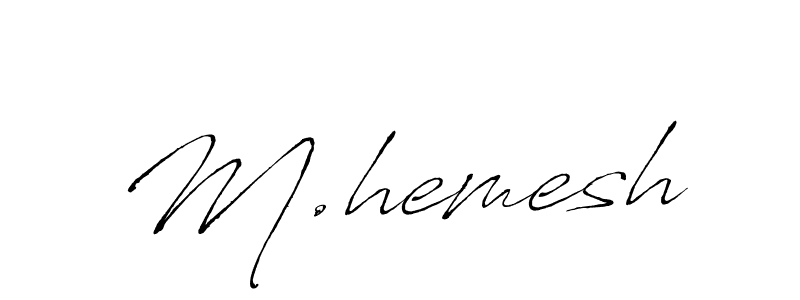 Antro_Vectra is a professional signature style that is perfect for those who want to add a touch of class to their signature. It is also a great choice for those who want to make their signature more unique. Get M.hemesh name to fancy signature for free. M.hemesh signature style 6 images and pictures png