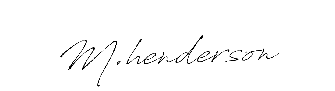 Make a beautiful signature design for name M.henderson. With this signature (Antro_Vectra) style, you can create a handwritten signature for free. M.henderson signature style 6 images and pictures png