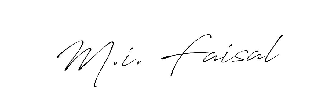 Also You can easily find your signature by using the search form. We will create M.i. Faisal name handwritten signature images for you free of cost using Antro_Vectra sign style. M.i. Faisal signature style 6 images and pictures png