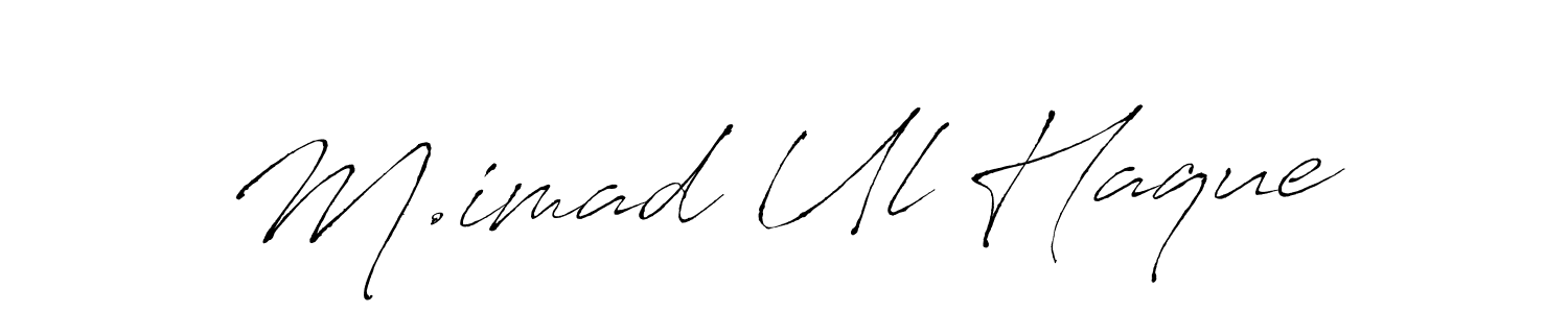 Use a signature maker to create a handwritten signature online. With this signature software, you can design (Antro_Vectra) your own signature for name M.imad Ul Haque. M.imad Ul Haque signature style 6 images and pictures png