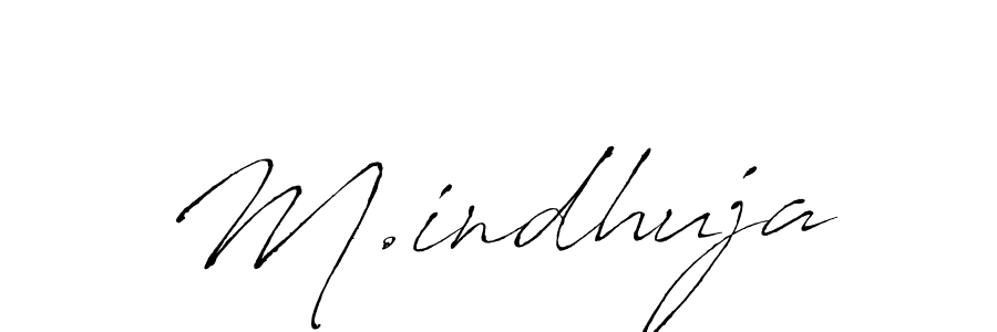 M.indhuja stylish signature style. Best Handwritten Sign (Antro_Vectra) for my name. Handwritten Signature Collection Ideas for my name M.indhuja. M.indhuja signature style 6 images and pictures png