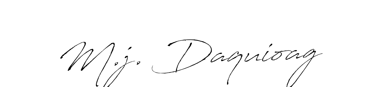 This is the best signature style for the M.j. Daquioag name. Also you like these signature font (Antro_Vectra). Mix name signature. M.j. Daquioag signature style 6 images and pictures png