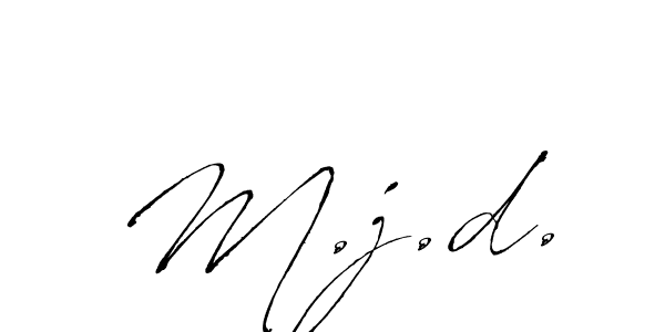 How to make M.j.d. name signature. Use Antro_Vectra style for creating short signs online. This is the latest handwritten sign. M.j.d. signature style 6 images and pictures png