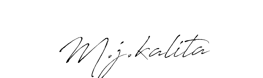 Use a signature maker to create a handwritten signature online. With this signature software, you can design (Antro_Vectra) your own signature for name M.j.kalita. M.j.kalita signature style 6 images and pictures png