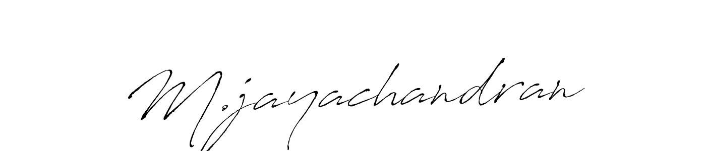 Use a signature maker to create a handwritten signature online. With this signature software, you can design (Antro_Vectra) your own signature for name M.jayachandran. M.jayachandran signature style 6 images and pictures png