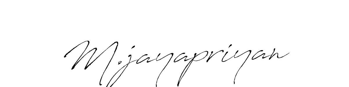 This is the best signature style for the M.jayapriyan name. Also you like these signature font (Antro_Vectra). Mix name signature. M.jayapriyan signature style 6 images and pictures png