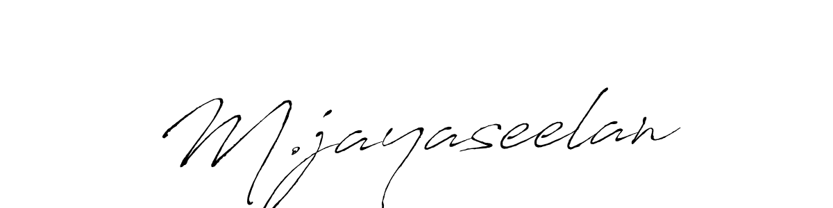 The best way (Antro_Vectra) to make a short signature is to pick only two or three words in your name. The name M.jayaseelan include a total of six letters. For converting this name. M.jayaseelan signature style 6 images and pictures png