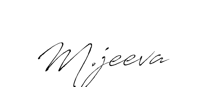 if you are searching for the best signature style for your name M.jeeva. so please give up your signature search. here we have designed multiple signature styles  using Antro_Vectra. M.jeeva signature style 6 images and pictures png