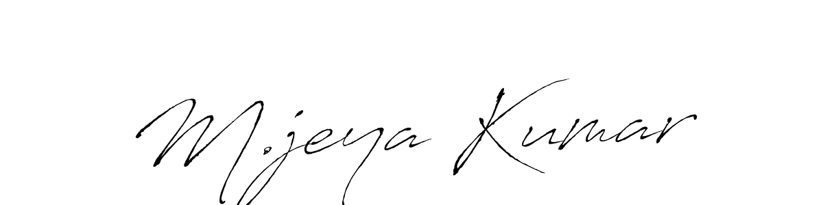 How to make M.jeya Kumar name signature. Use Antro_Vectra style for creating short signs online. This is the latest handwritten sign. M.jeya Kumar signature style 6 images and pictures png