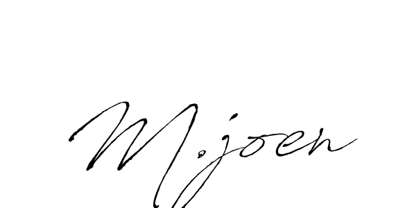 Design your own signature with our free online signature maker. With this signature software, you can create a handwritten (Antro_Vectra) signature for name M.joen. M.joen signature style 6 images and pictures png