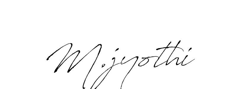 Design your own signature with our free online signature maker. With this signature software, you can create a handwritten (Antro_Vectra) signature for name M.jyothi. M.jyothi signature style 6 images and pictures png