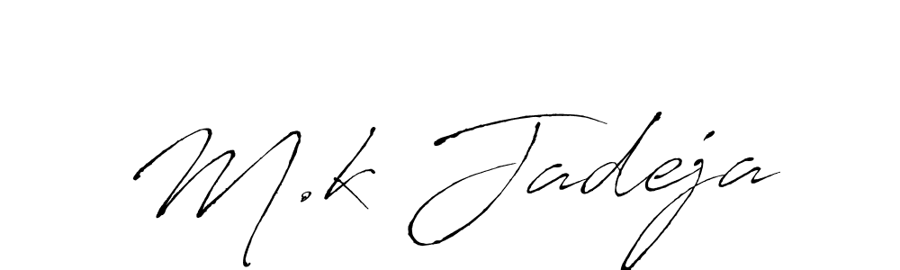 The best way (Antro_Vectra) to make a short signature is to pick only two or three words in your name. The name M.k Jadeja include a total of six letters. For converting this name. M.k Jadeja signature style 6 images and pictures png