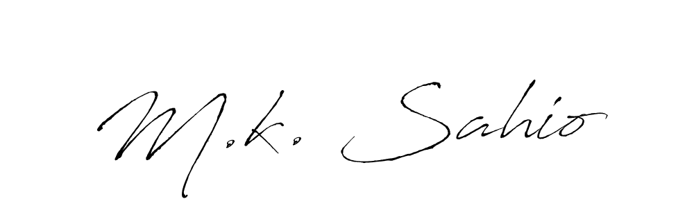 M.k. Sahio stylish signature style. Best Handwritten Sign (Antro_Vectra) for my name. Handwritten Signature Collection Ideas for my name M.k. Sahio. M.k. Sahio signature style 6 images and pictures png