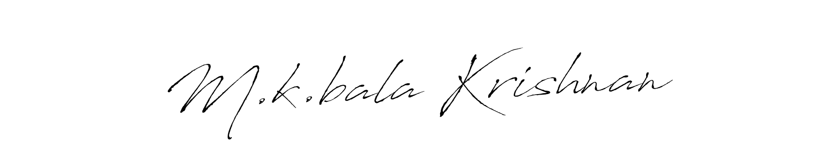 Make a short M.k.bala Krishnan signature style. Manage your documents anywhere anytime using Antro_Vectra. Create and add eSignatures, submit forms, share and send files easily. M.k.bala Krishnan signature style 6 images and pictures png