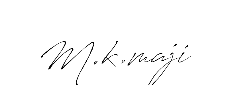 How to make M.k.maji name signature. Use Antro_Vectra style for creating short signs online. This is the latest handwritten sign. M.k.maji signature style 6 images and pictures png