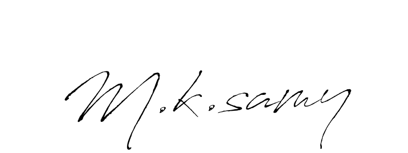 It looks lik you need a new signature style for name M.k.samy. Design unique handwritten (Antro_Vectra) signature with our free signature maker in just a few clicks. M.k.samy signature style 6 images and pictures png