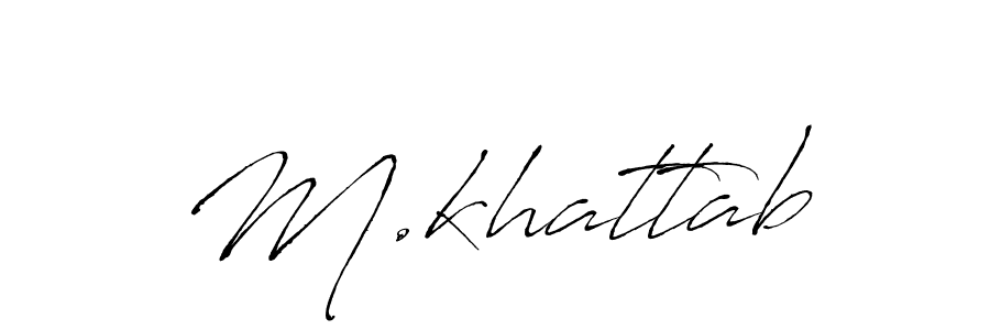 Make a beautiful signature design for name M.khattab. With this signature (Antro_Vectra) style, you can create a handwritten signature for free. M.khattab signature style 6 images and pictures png