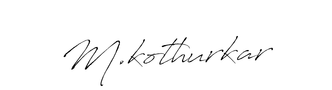 if you are searching for the best signature style for your name M.kothurkar. so please give up your signature search. here we have designed multiple signature styles  using Antro_Vectra. M.kothurkar signature style 6 images and pictures png