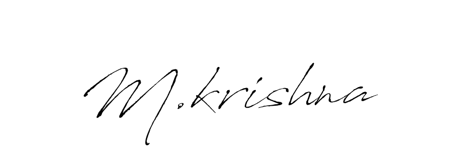 Use a signature maker to create a handwritten signature online. With this signature software, you can design (Antro_Vectra) your own signature for name M.krishna. M.krishna signature style 6 images and pictures png