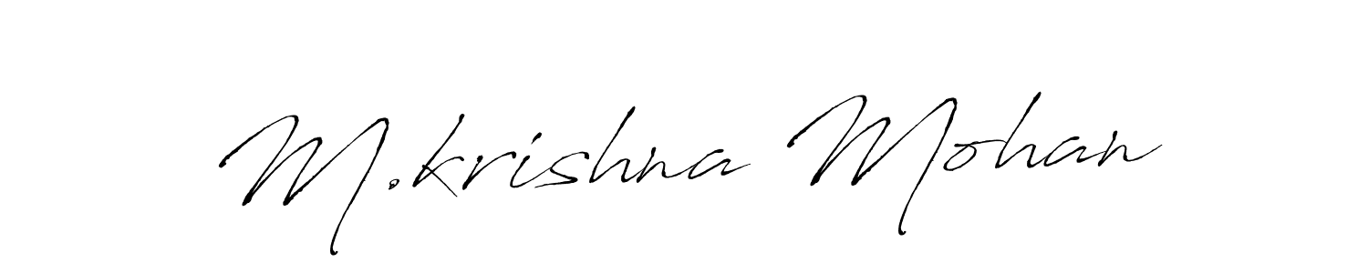 Use a signature maker to create a handwritten signature online. With this signature software, you can design (Antro_Vectra) your own signature for name M.krishna Mohan. M.krishna Mohan signature style 6 images and pictures png