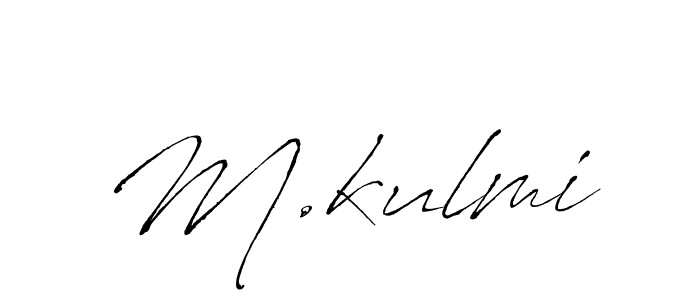 How to make M.kulmi signature? Antro_Vectra is a professional autograph style. Create handwritten signature for M.kulmi name. M.kulmi signature style 6 images and pictures png