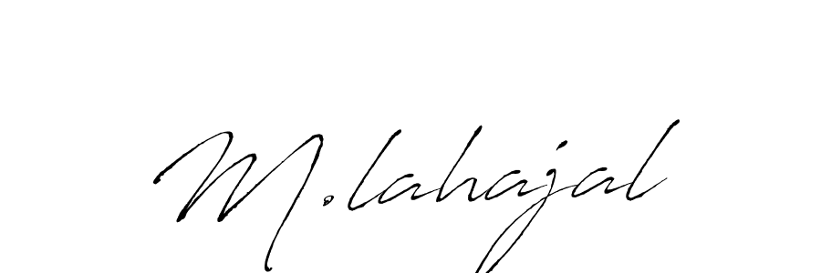 Antro_Vectra is a professional signature style that is perfect for those who want to add a touch of class to their signature. It is also a great choice for those who want to make their signature more unique. Get M.lahajal name to fancy signature for free. M.lahajal signature style 6 images and pictures png