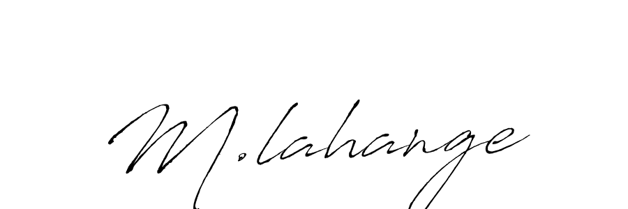 Create a beautiful signature design for name M.lahange. With this signature (Antro_Vectra) fonts, you can make a handwritten signature for free. M.lahange signature style 6 images and pictures png