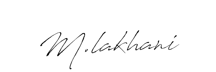 Use a signature maker to create a handwritten signature online. With this signature software, you can design (Antro_Vectra) your own signature for name M.lakhani. M.lakhani signature style 6 images and pictures png