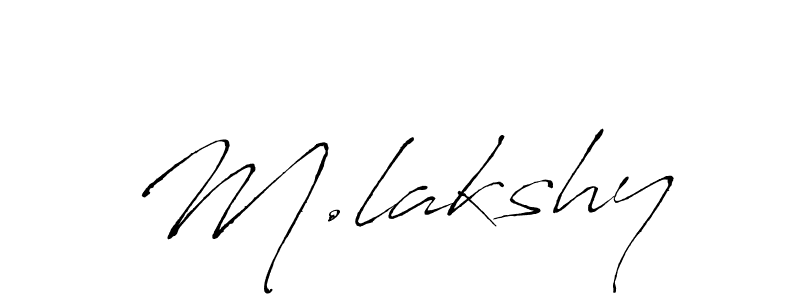 How to make M.lakshy signature? Antro_Vectra is a professional autograph style. Create handwritten signature for M.lakshy name. M.lakshy signature style 6 images and pictures png