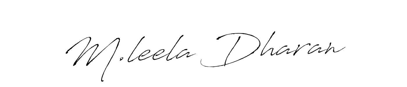 Antro_Vectra is a professional signature style that is perfect for those who want to add a touch of class to their signature. It is also a great choice for those who want to make their signature more unique. Get M.leela Dharan name to fancy signature for free. M.leela Dharan signature style 6 images and pictures png