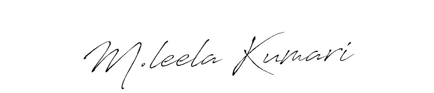 Make a beautiful signature design for name M.leela Kumari. With this signature (Antro_Vectra) style, you can create a handwritten signature for free. M.leela Kumari signature style 6 images and pictures png