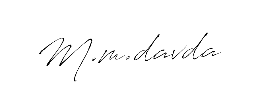 The best way (Antro_Vectra) to make a short signature is to pick only two or three words in your name. The name M.m.davda include a total of six letters. For converting this name. M.m.davda signature style 6 images and pictures png