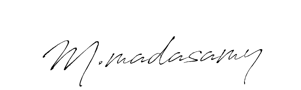 Create a beautiful signature design for name M.madasamy. With this signature (Antro_Vectra) fonts, you can make a handwritten signature for free. M.madasamy signature style 6 images and pictures png