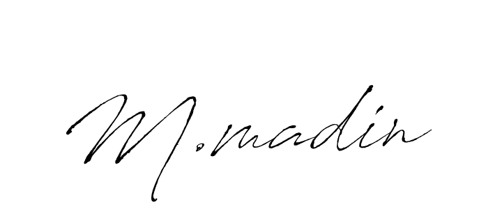 How to make M.madin signature? Antro_Vectra is a professional autograph style. Create handwritten signature for M.madin name. M.madin signature style 6 images and pictures png