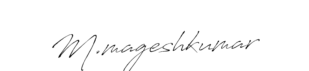 M.mageshkumar stylish signature style. Best Handwritten Sign (Antro_Vectra) for my name. Handwritten Signature Collection Ideas for my name M.mageshkumar. M.mageshkumar signature style 6 images and pictures png