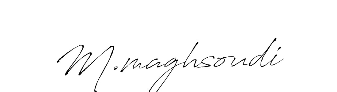 Create a beautiful signature design for name M.maghsoudi. With this signature (Antro_Vectra) fonts, you can make a handwritten signature for free. M.maghsoudi signature style 6 images and pictures png