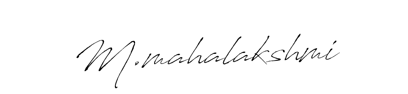 The best way (Antro_Vectra) to make a short signature is to pick only two or three words in your name. The name M.mahalakshmi include a total of six letters. For converting this name. M.mahalakshmi signature style 6 images and pictures png