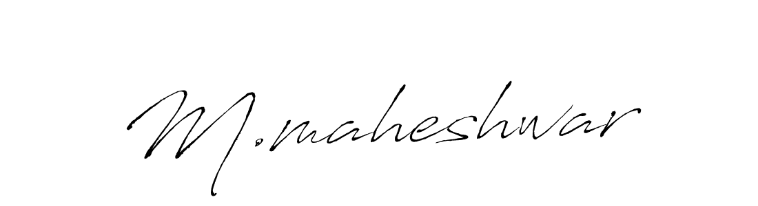 Design your own signature with our free online signature maker. With this signature software, you can create a handwritten (Antro_Vectra) signature for name M.maheshwar. M.maheshwar signature style 6 images and pictures png