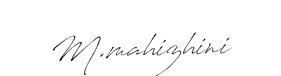 How to Draw M.mahizhini signature style? Antro_Vectra is a latest design signature styles for name M.mahizhini. M.mahizhini signature style 6 images and pictures png